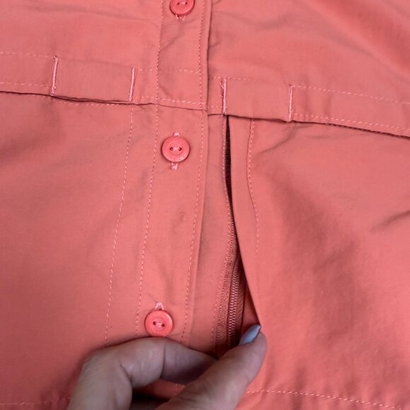 Women's L.L. BEAN Tropicwear Long Sleeve Shirt ID#293298 Salmon | Size S - Picture 4 of 7
